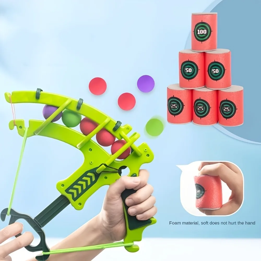 Interactive Archery Game Set with Colored Balls, Indoor/Outdoor Family Fun and Parent-Child Bonding, Educational Soft Dart Toy