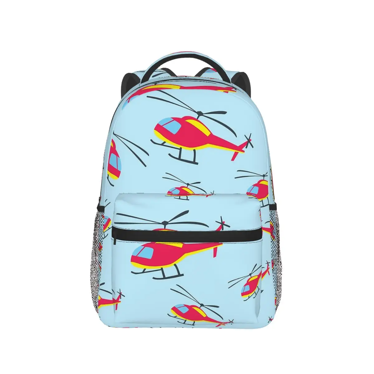 

Cute Flying Helicopter Pattern Backpack Hot Sale Daypack Large Capacity Children BookBag School Bag Shoulder Bags for Men Women