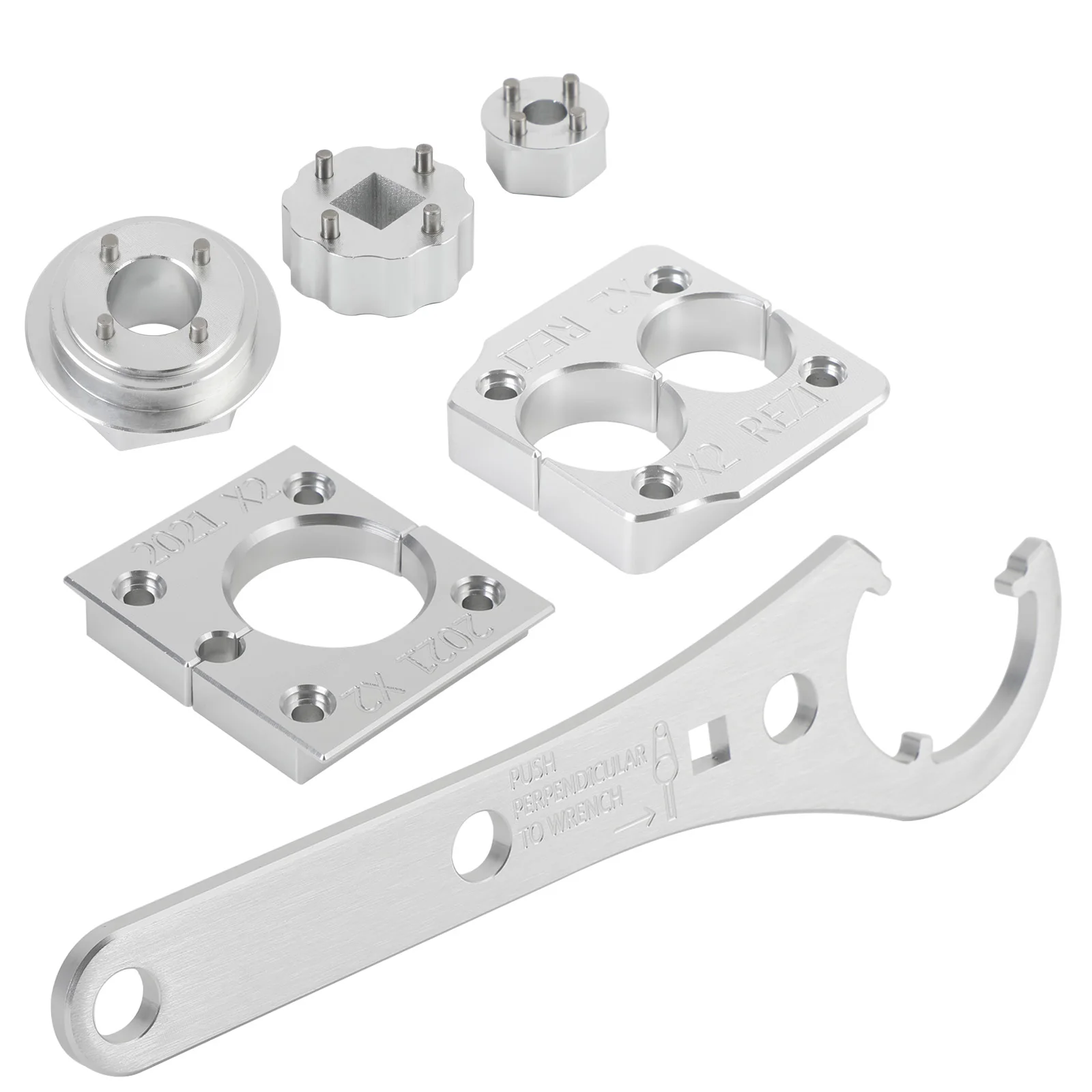 Float Shock Rebuild Tool Kit Schraubstockklemme + Dichtungskopf + 4 Stiftbuchsen für Fox X2 2021 – Detail 2