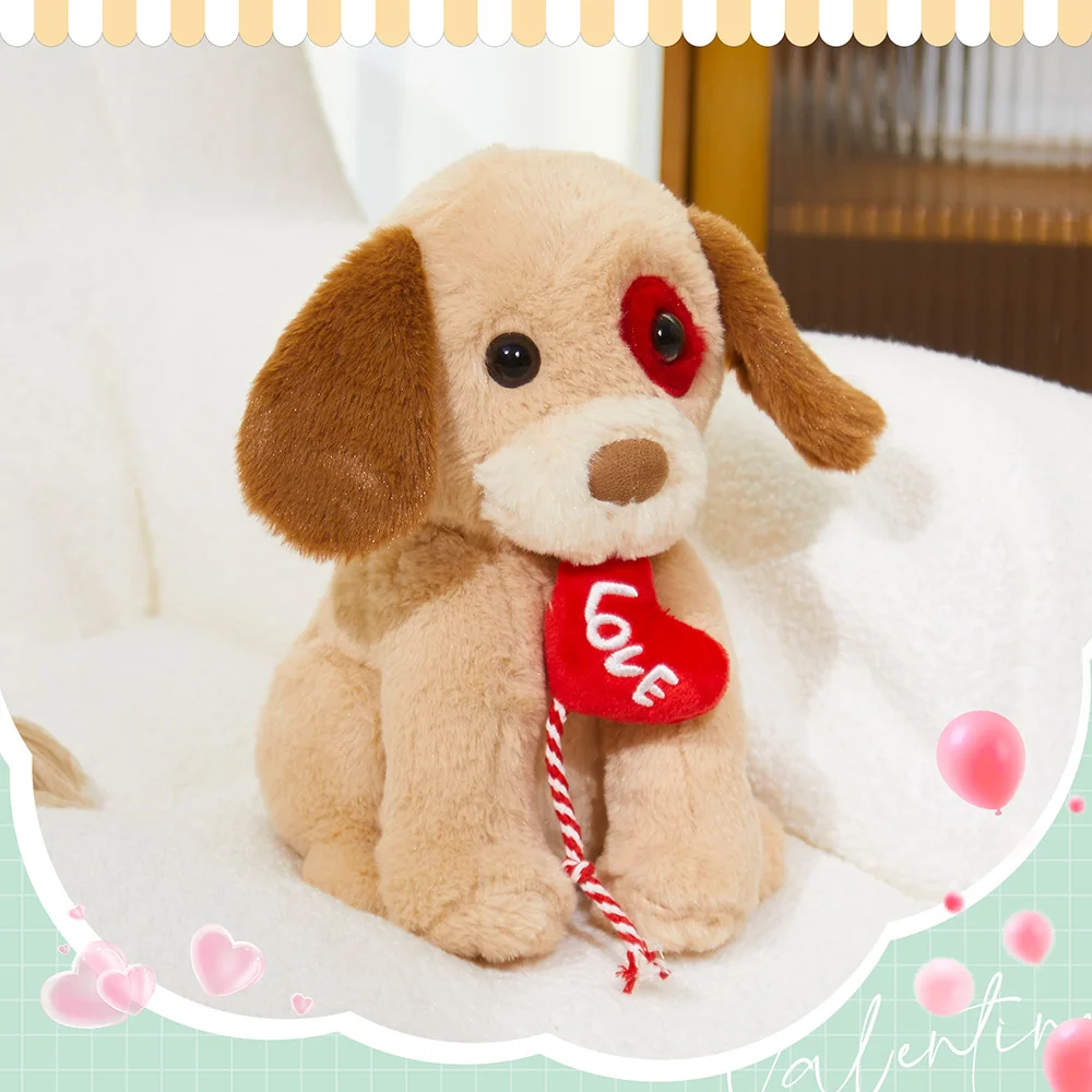 

30cm Love Puppy Doll Toys Stuffed Animals Pillows Brown Lovely Dog Toys As Valentine's Day Gifts Throw Pillow Couple Dating