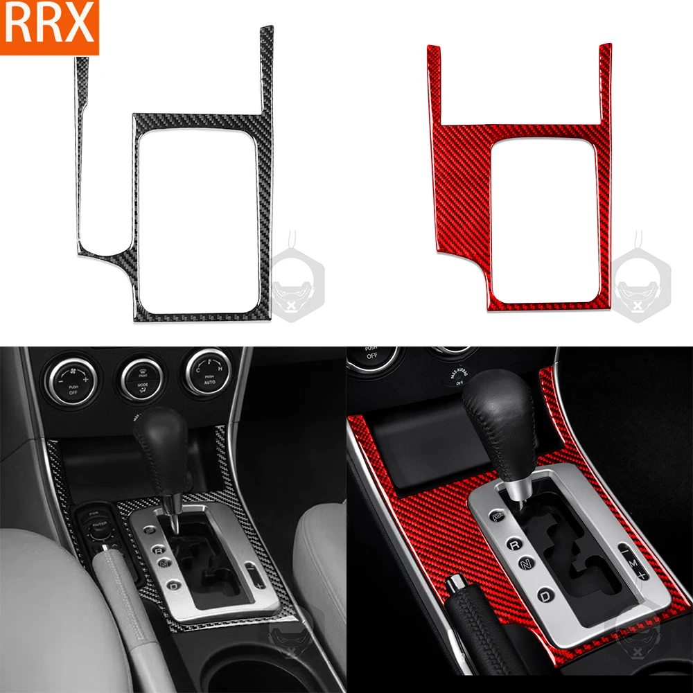 For Mazda 6 Atenza 2006-2008 Real Carbon Fiber Sticker transmission Handbrake Panel Cover Car Accessories Interior decorative