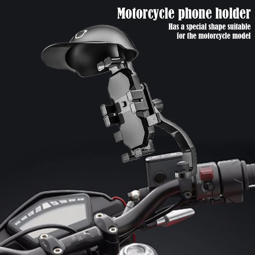 

Маленький шлем для мотоциклиста, держатель для мобильного телефона, солнцезащитный козырек, велосипедный зонтик, кронштейн для телефона, непромокаемый зонт для мобильного телефона, шлем