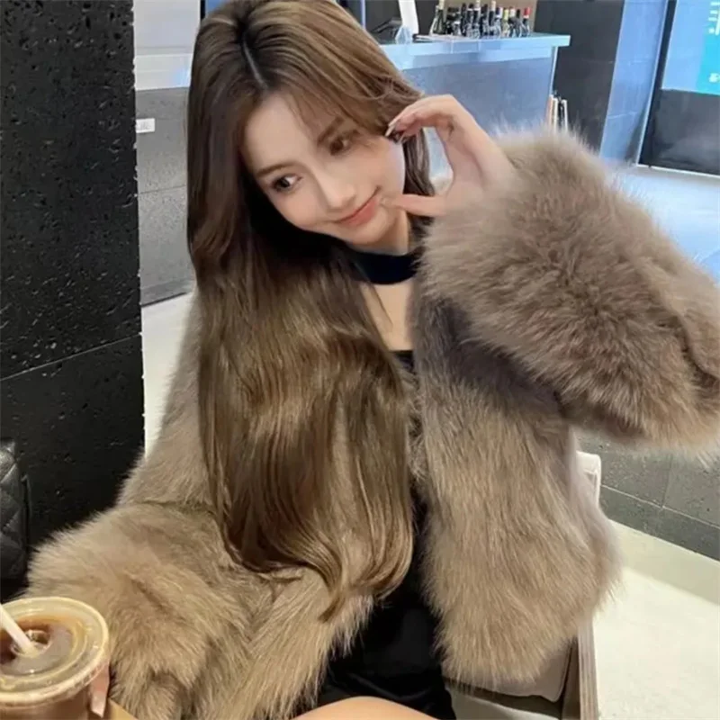 2026 Xiaoxiangfeng Female Short Imitation Fox Fur Coat Women's Winter Super Age-reducing Young Versatile Foreign High-end Top 6