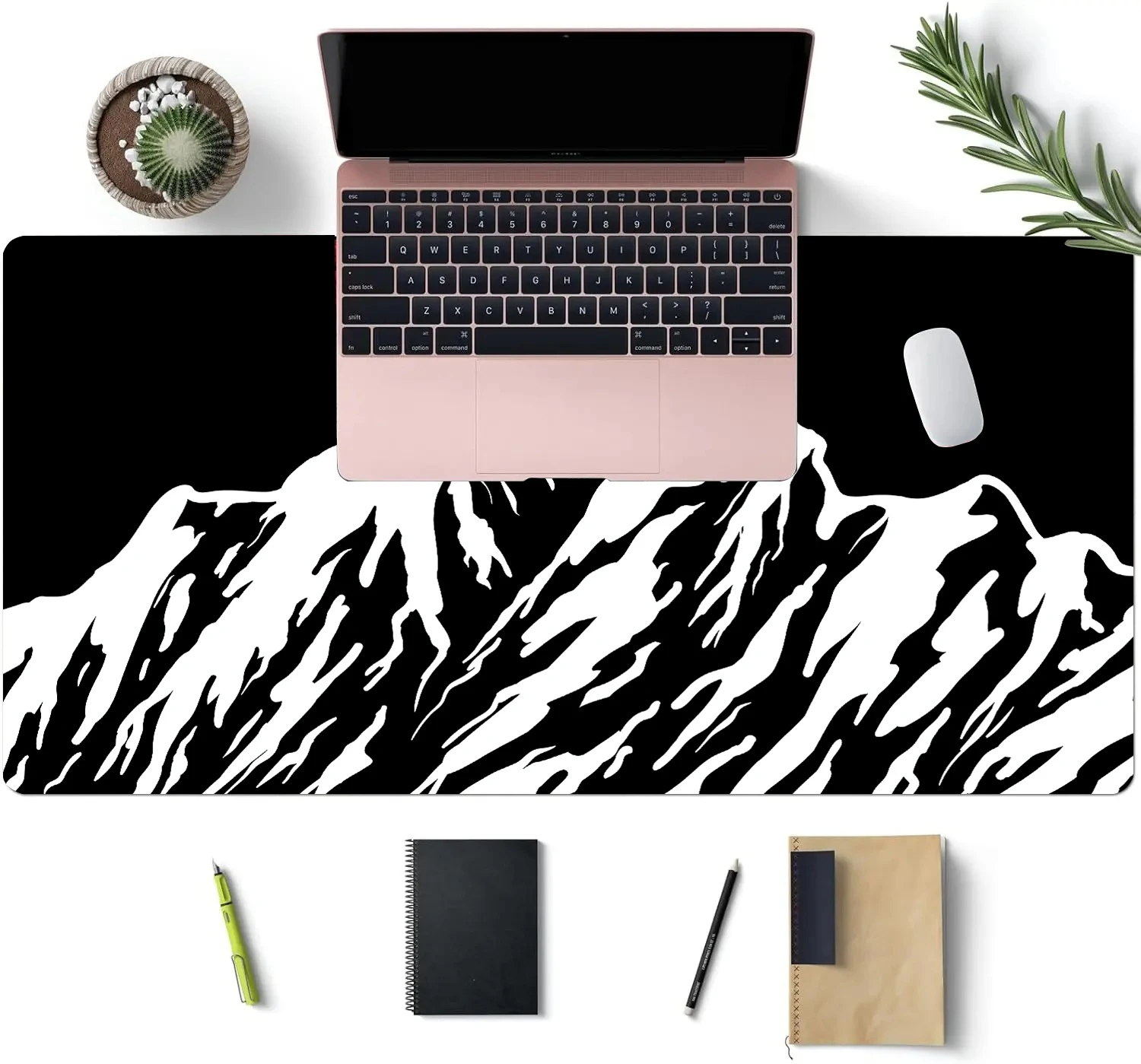 Mountain Peak Silhouette Mouse Pad Large Computer Office Game Mat Rubber Anti-slip Gaming Accessories Keyboard Long Desktop Pads