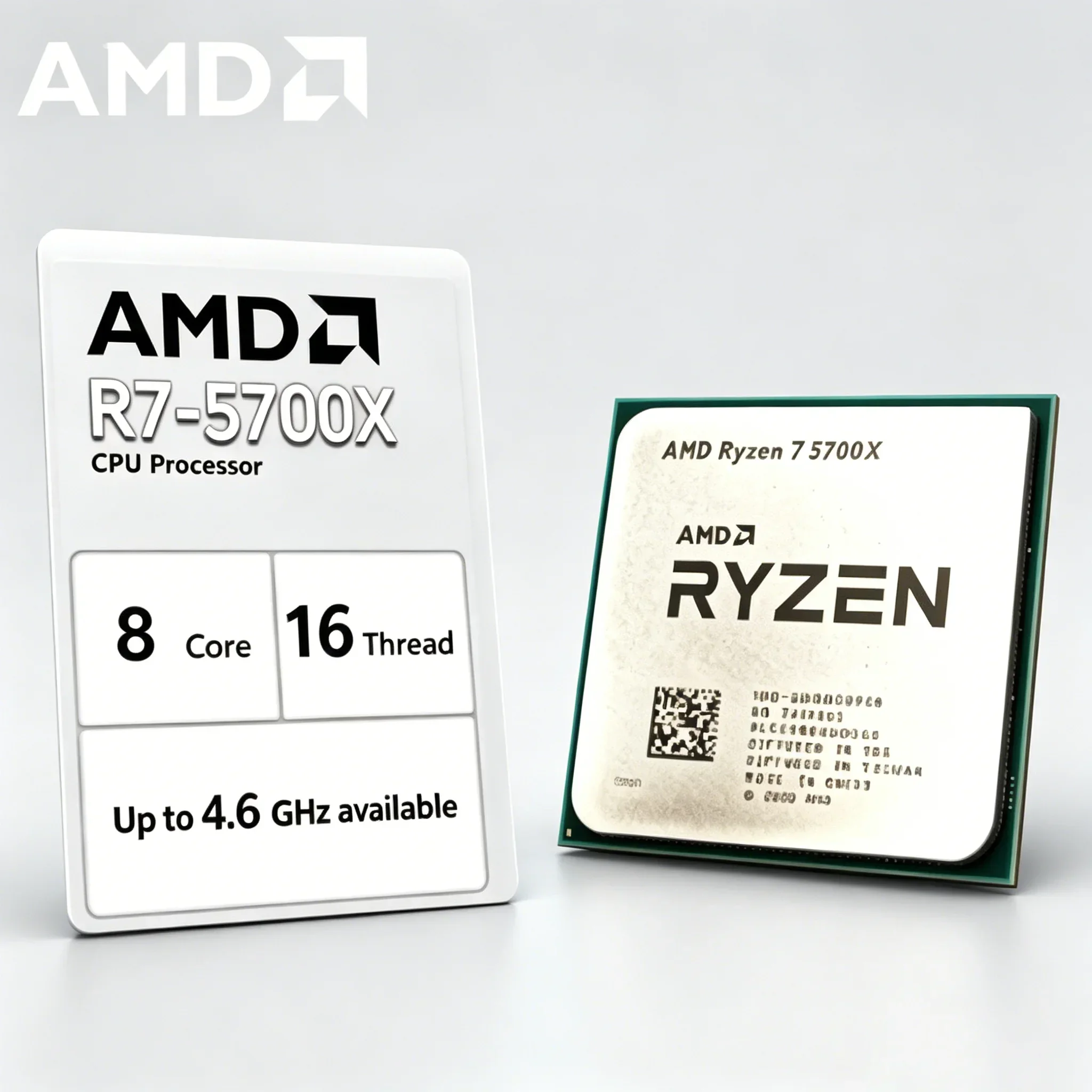 B450 B550 X570 Mainboard Compatible Tray CPU AMD Ryzen 7 5700X 3.4GHz To 4.6GHz 8 Core 16 Thread AM4 DDR4 Without Fan