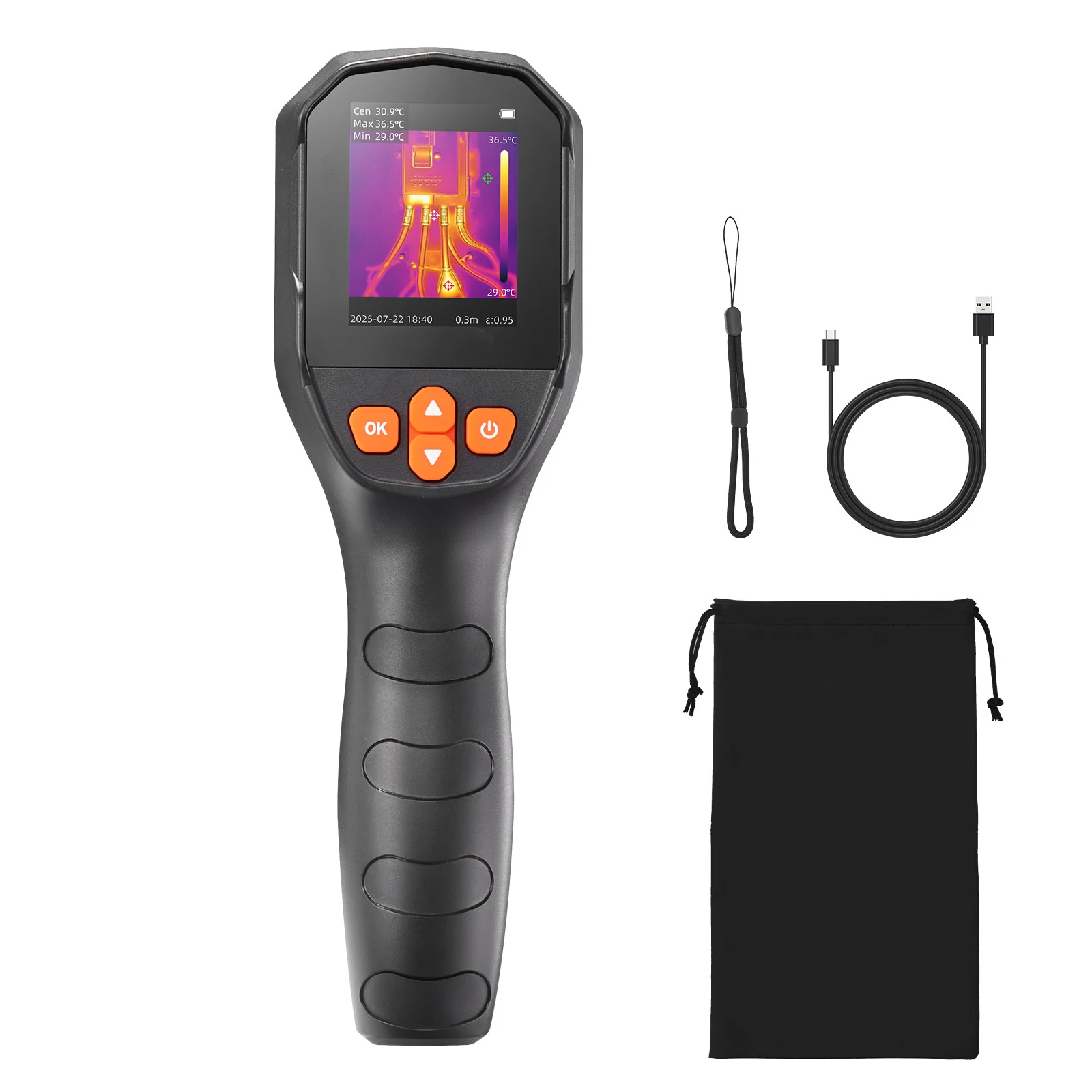 SucceBuy Thermal Camera TISR Super Resolution 240x180 Imaging Camera with 2MP Visual Camera 96x96IR Resolution 25HZ Refresh Rate