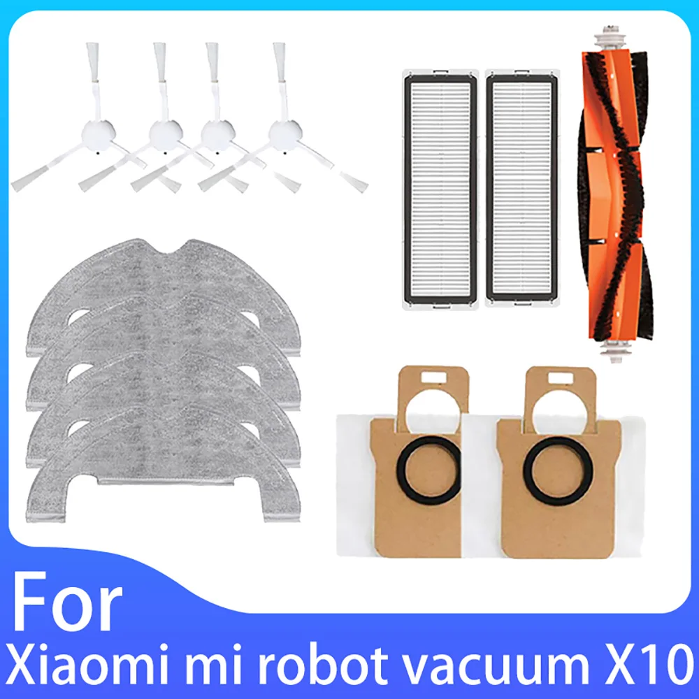 For Xiaomi Mi Robot Vacuum X10/Dreame D10Plus Accessories Main Roller Brush Filter Cleaning Solution Mopping Pads Mop Cloths