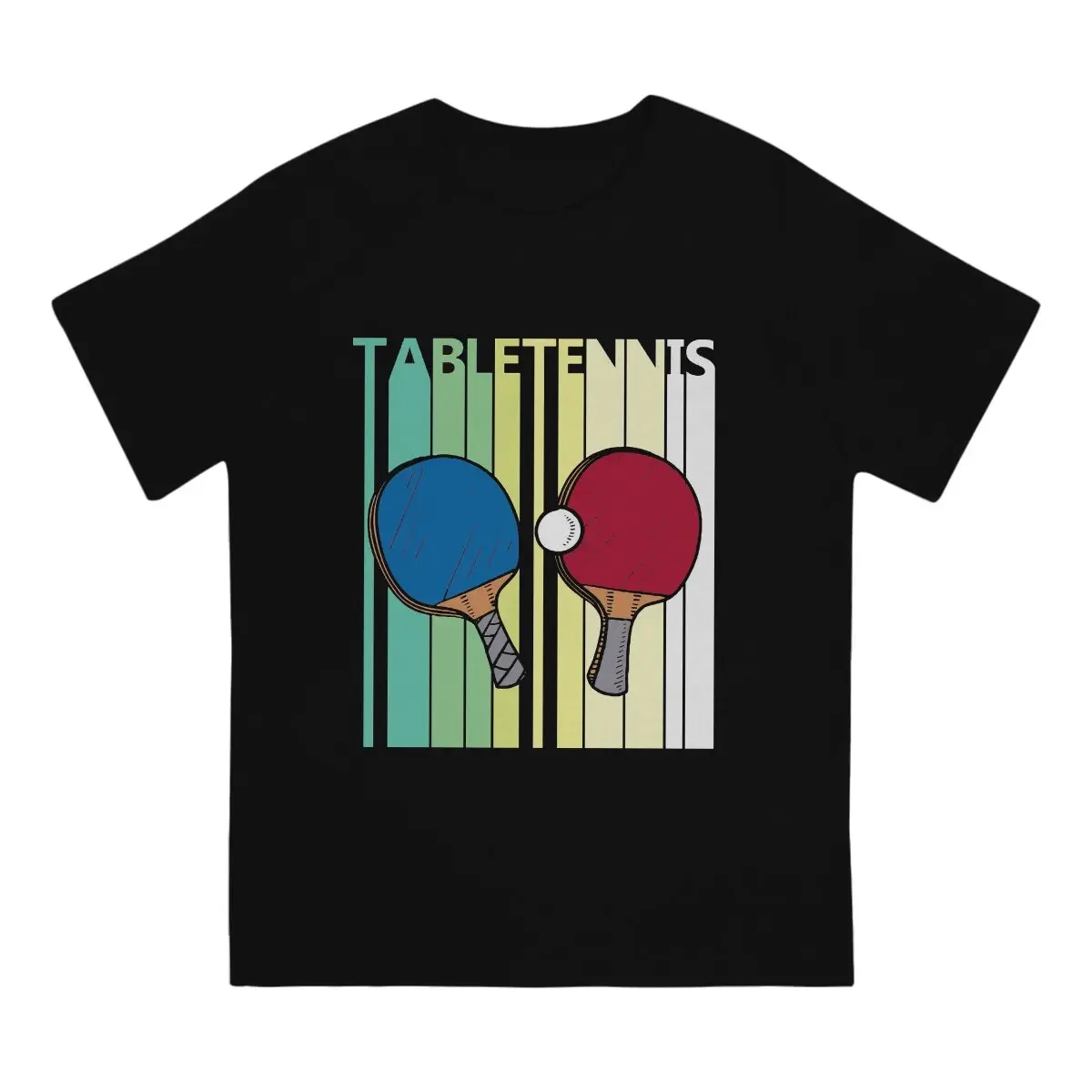 Table Tennis W T-Shirts Men Table Tennis Cool 100% Cotton Tees Round Neck Short Sleeve T Shirts 6XL Clothes