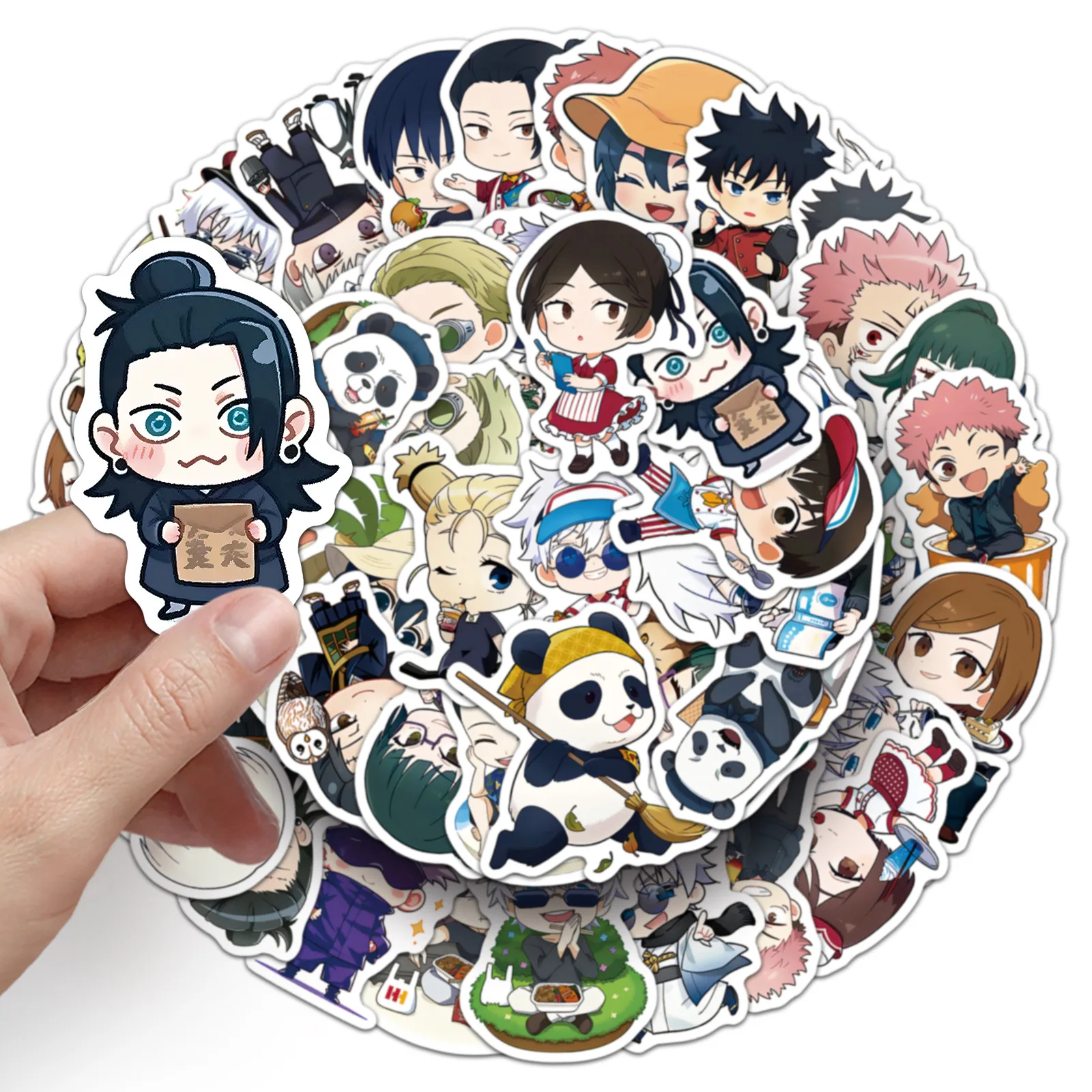

50PCS Anime Jujutsu Kaisen Sticker Cartoon Cute Q Edition Gojo Satoru Graffiti Decal Kids Toy DIY Water Cup Guitar Scrapbook