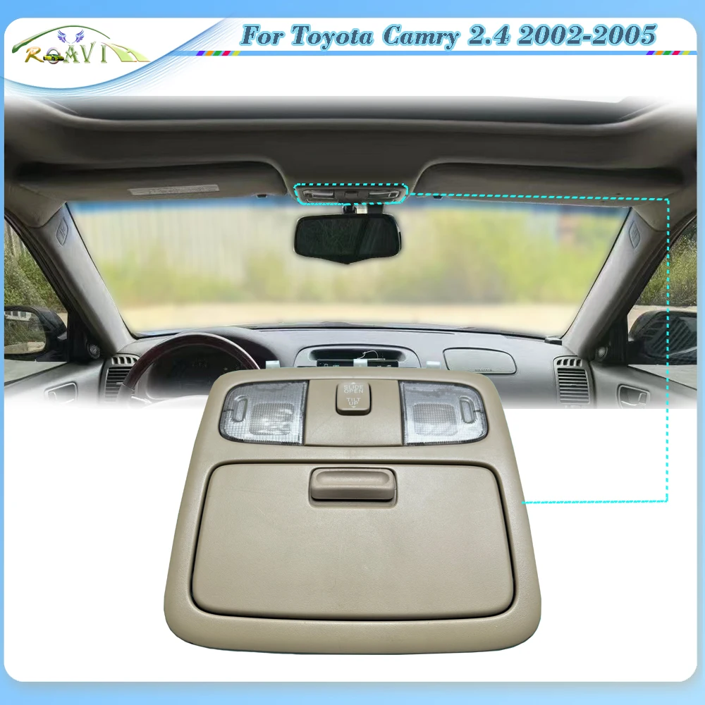 

Roavia для Toyota Camry 2,4 2002-2005, автоматический интерьерный светильник для чтения, внутренний потолочный светильник, потолочный светильник, купольная лампа с коробкой для очков
