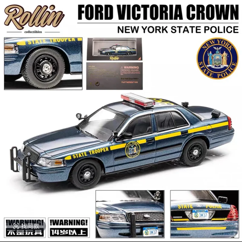 

Rollin 1/64 Ford Victoria New York State Police Alloy car model