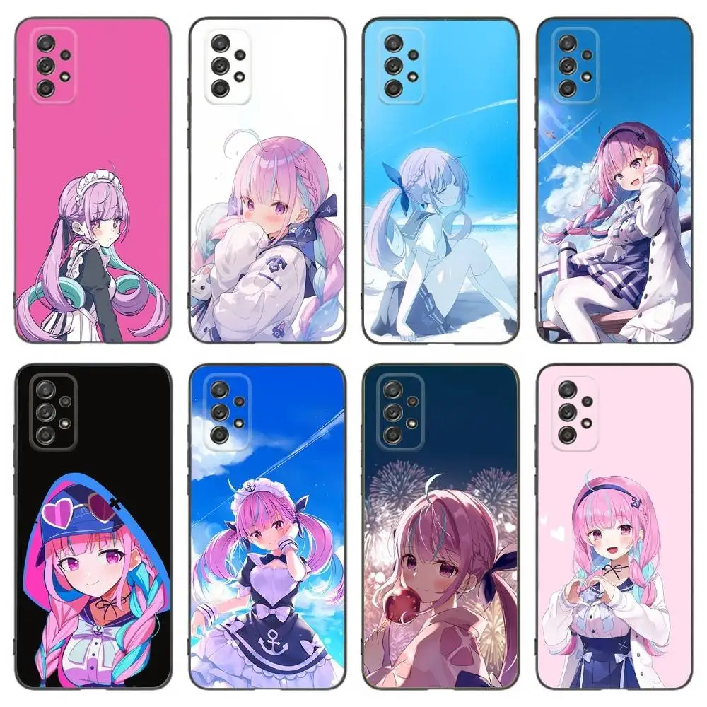 

M-Minato A-Aqua Phone Case For Samsung Galaxy A13,A21s,A22,A31,A32,A52,A53,A71,A80,Soft Black Shell