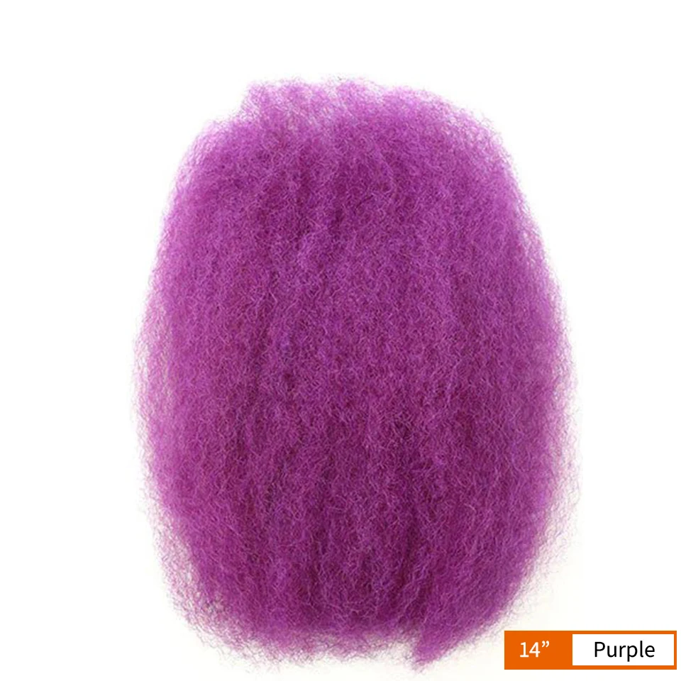 Remy Hair Afro kinky Curly Bulk Human Hair For Braiding DreadLock 50grams/pack QVR Hair Extentions Natural Locks Crochet Twist image 3