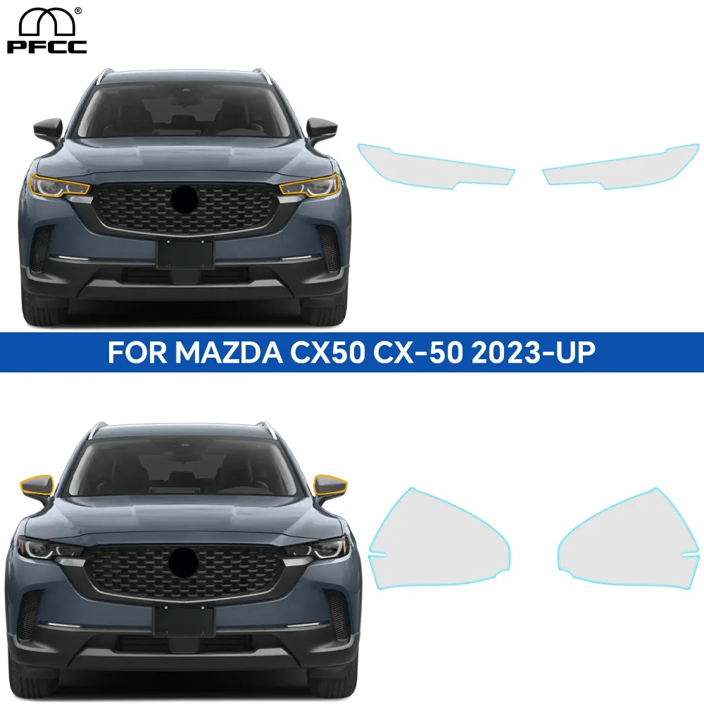 

PFCC для Mazda CX50 CX-50 2023-UP фара заднего вида B C столбы предварительно вырезанная защитная пленка для краски прозрачный ТПУ PPF наклейка против царапин