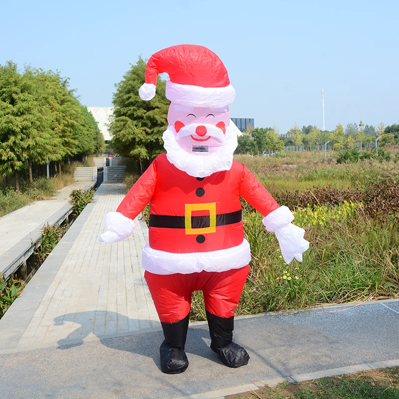 

Christmas Inflatable Santa Claus Costume Funny Santa Claus Blow Up Suit Christmas, holiday party performances costumes gifts