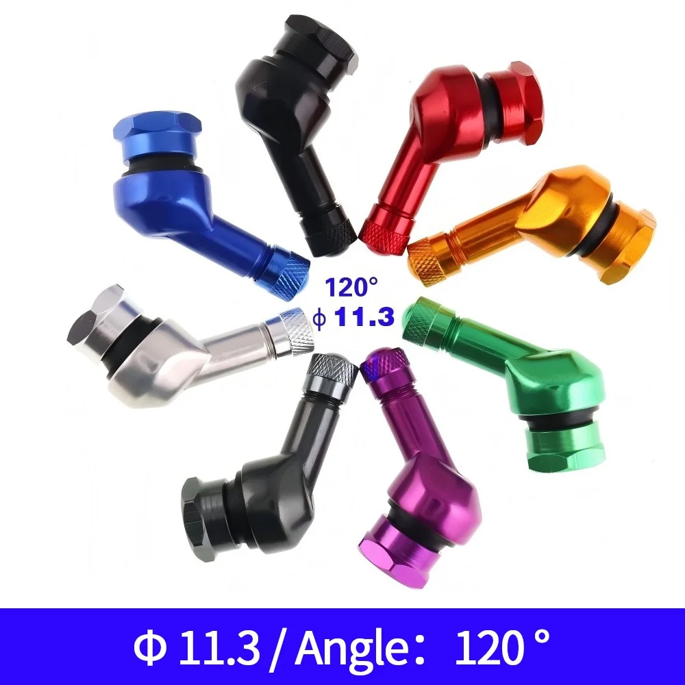 120 Degree Angle Aluminum Alloy Valve Motorcycle Rim CNC Motorcycle Wheel Tire Tubeless Valve Stems For Rim Wheel Parts