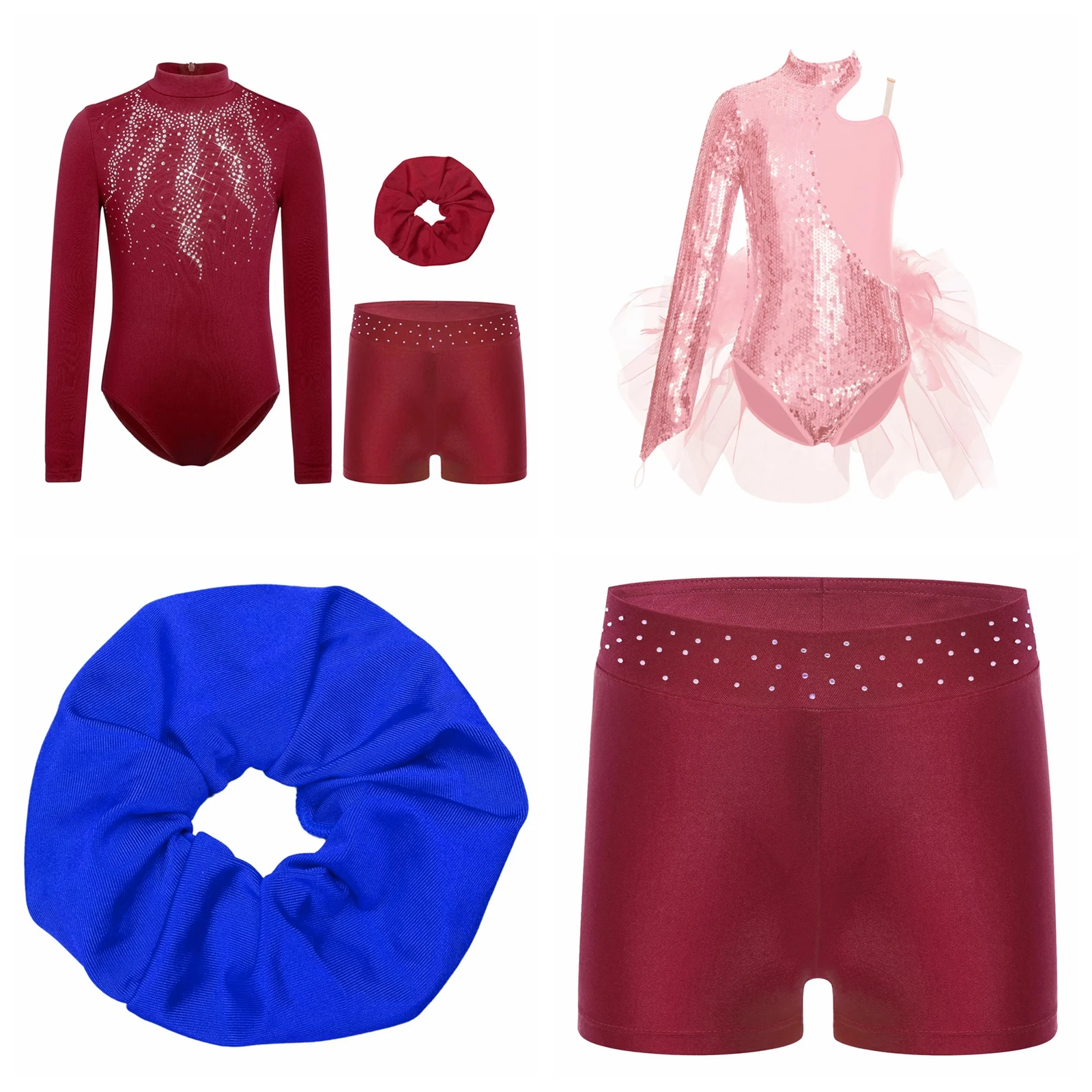 

Kids Girls Tutu Ballet Dance Costume Leotard Children's Dance Jumpsuit Teens Ice Skating Jumpsuit Rhythmic Gymnastics Bodysuits