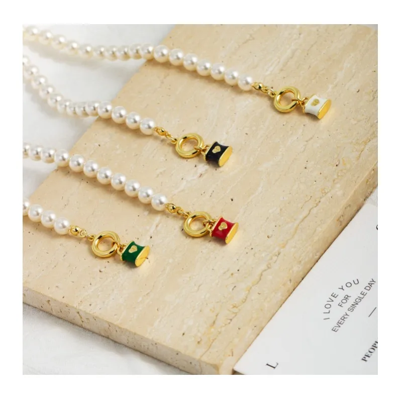 

New Wind Lock Pearl Bracelet French Retro Light Luxury High-end Temperament Elegant Pearl Bracelet