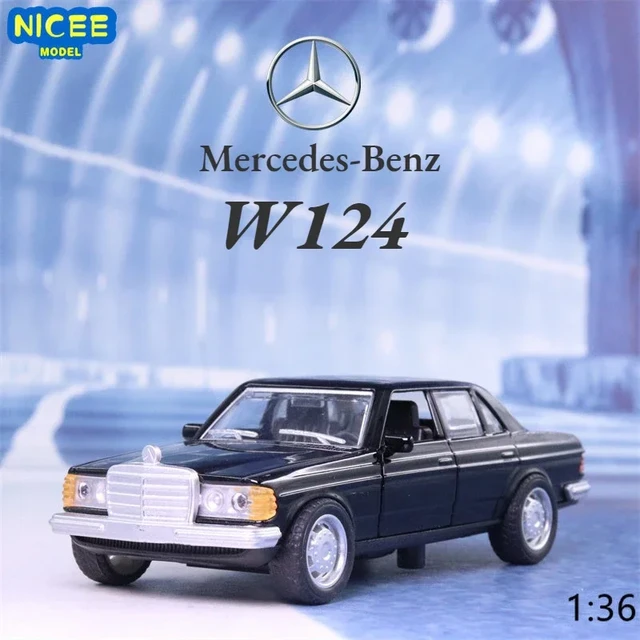 ベンツW124-子供用車の合金玩具,クラシックモデル,子供用コレクション,ギフトa92,スケール1:36