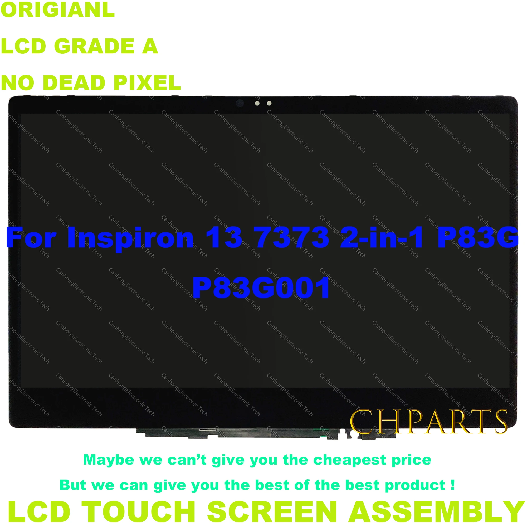 Novo 13.3 "conjunto de substituição da tela de toque do lcd do portátil fhd com quadro para dell inspiron 13 7373 2-em-1 p83g p83g001