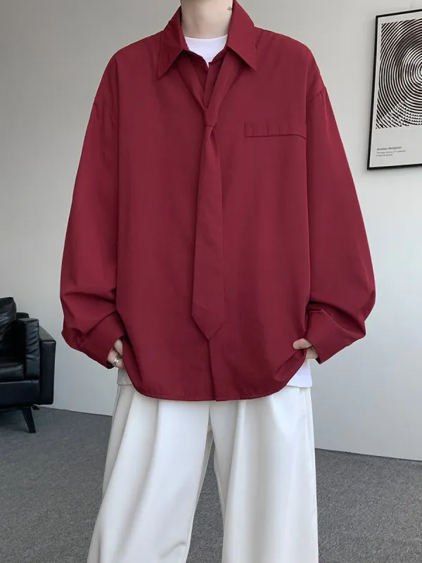 

Свободная повседневная футболка Cleanfit Splice Red, размер XL, из полиэфирного волокна, в стиле колледж, с воротником-стойкой