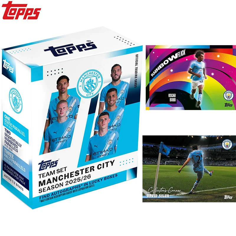 New 2025/26 Topps Manchester City Team Sets SEASON Collection Card Haaland Limited Signature