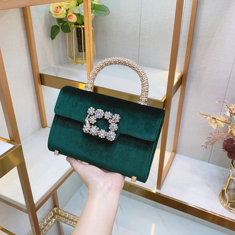 

Новая бархатная сумка-клатч 2026 года с цепочкой, вечерняя сумка-флип с откидной крышкой, модная городская сумка квадратной формы