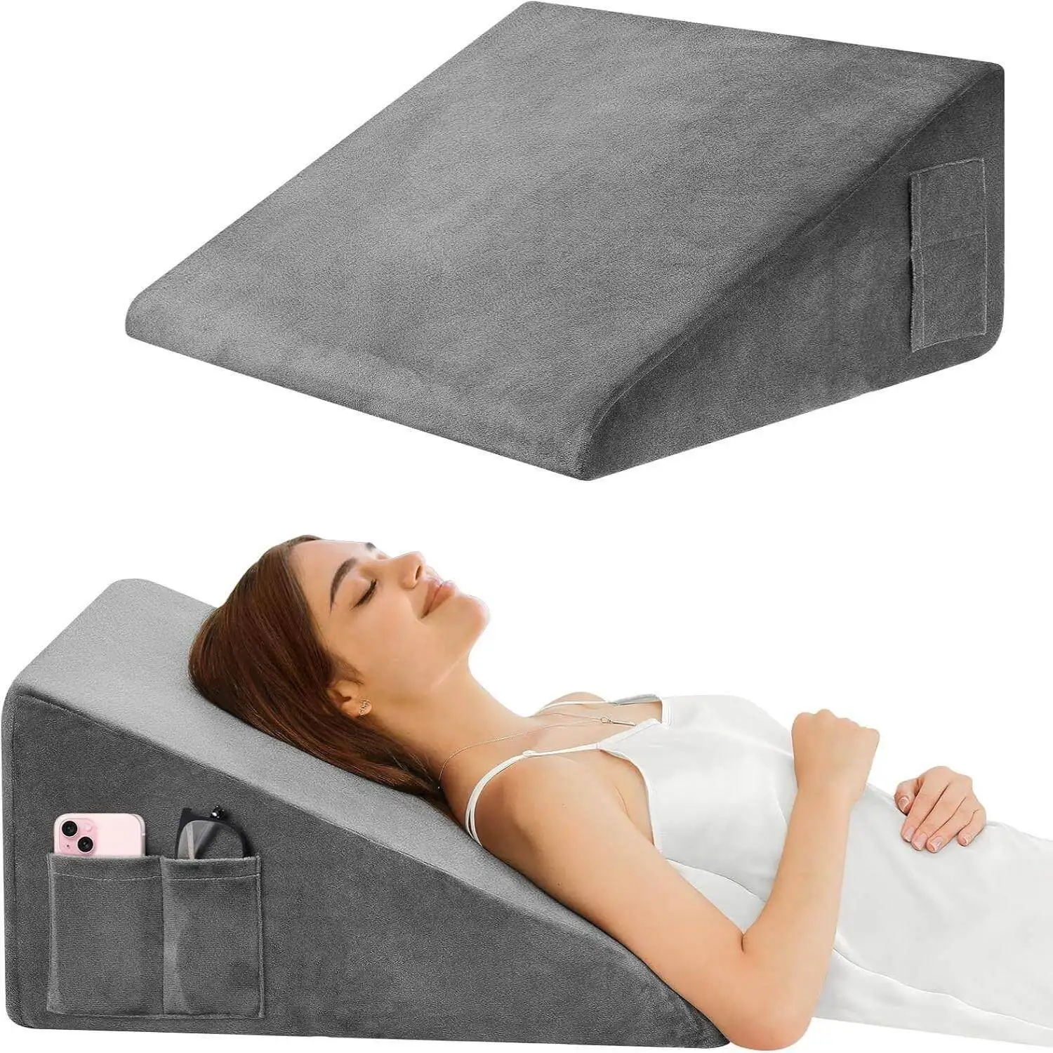 

Memory Foam Wedge Pillow Triangular Pad Snoring Sleep Relief Reflux Bed Headrest Backrest Health Care Bedding Accessories