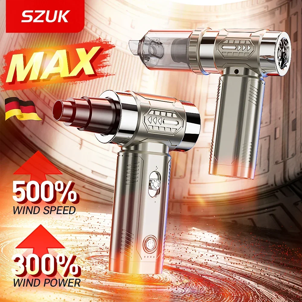

SZUK Mini Air Blower Brushless Motor Turbo Jet Fan Handheld Portable Duct Fan Turbofan air blower Powerful Car Vacuum Cleaner