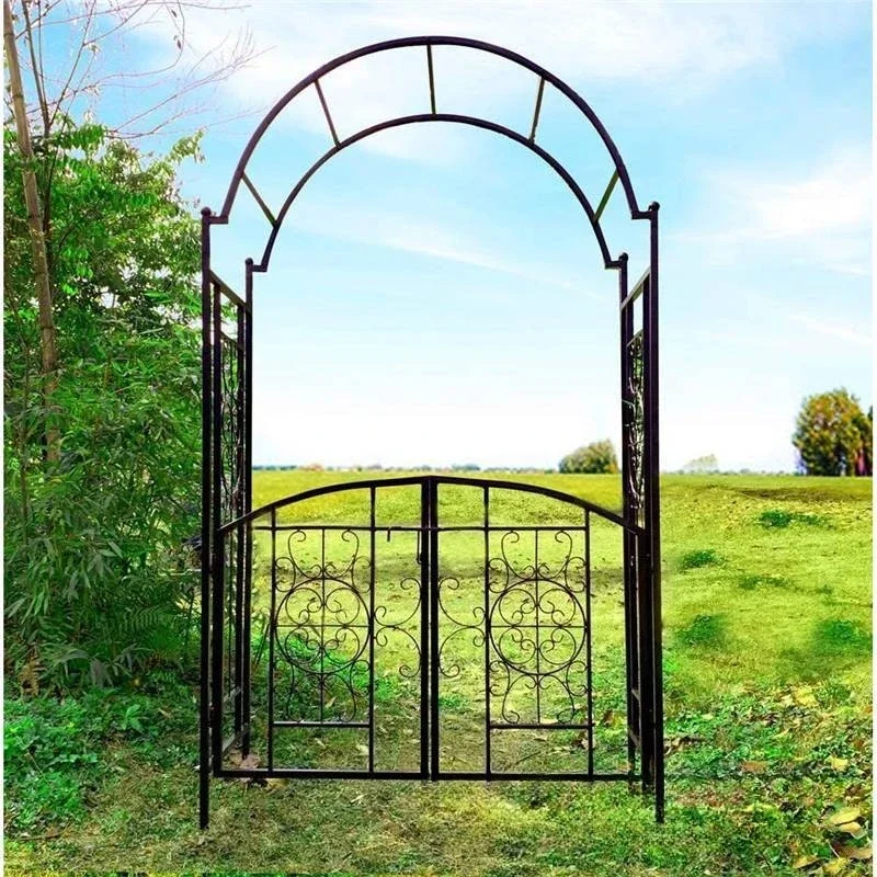 European garden arch bracket wrought iron arch flower stand outdoor courtyard climbing vine stand wrought iron flower stand