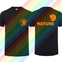 2025 Summer Men T Shirt Casual Fjallravens Fox Brand Logo T-shirt Graphic Short Sleeves 100% Cotton Streetwear S-3XL Cool Tee