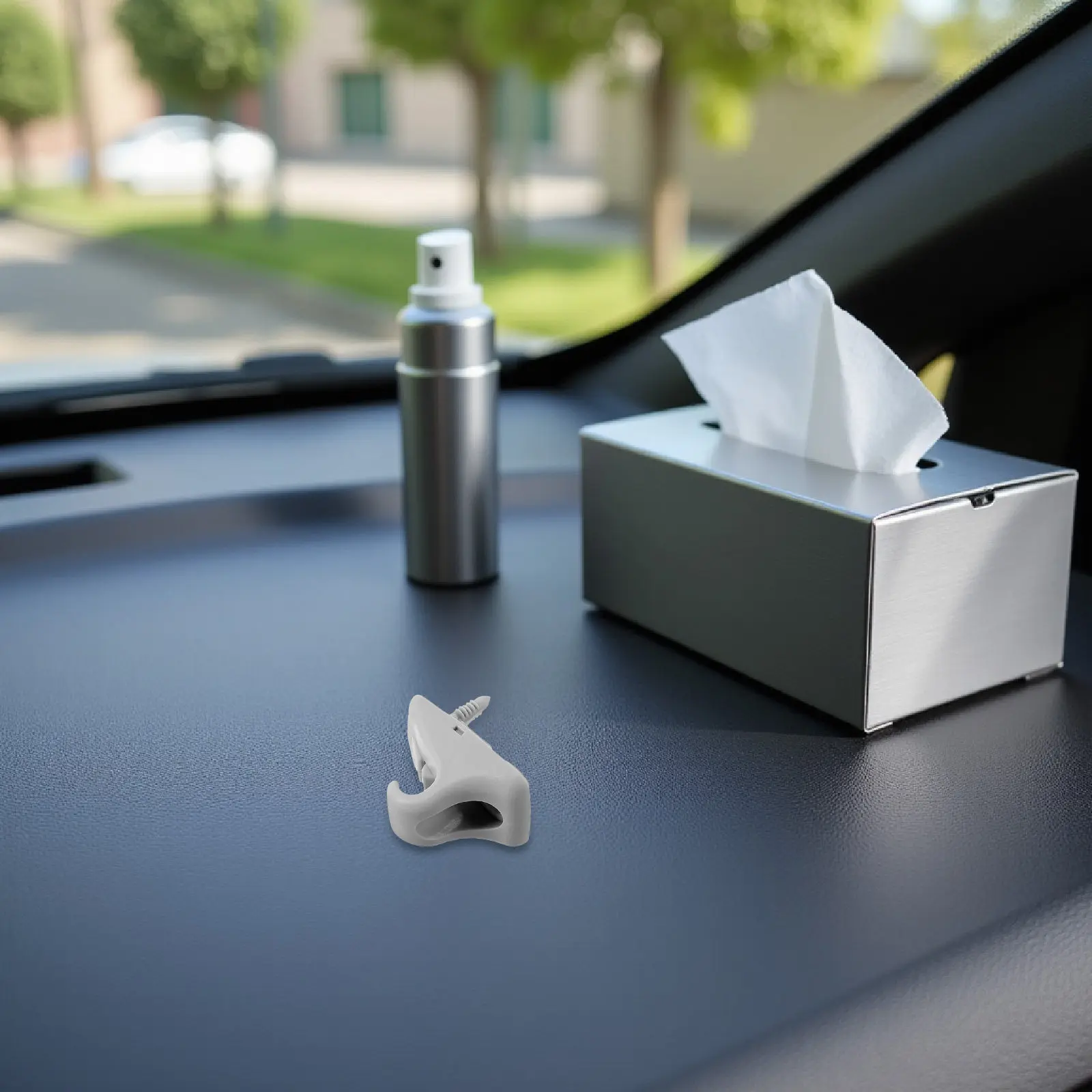 

4Pcs Vehicle Sun Visor Clips Gray Interior Bracket Clamp Replacement Car Sunshade Holder Clip Fits