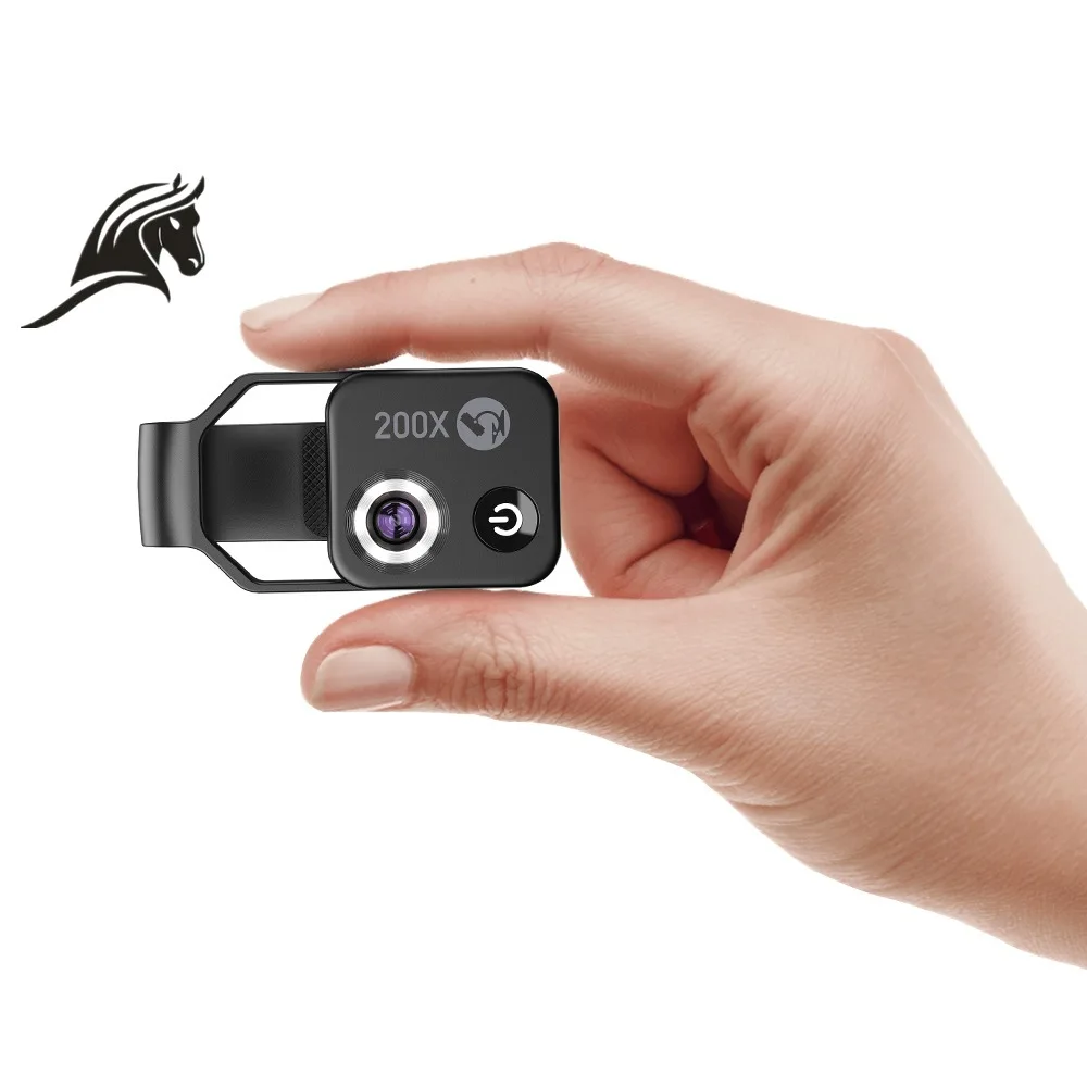 Portable 200x Mobile Phone Microscope Magnifying Glass High Definition Microscope Without CPL