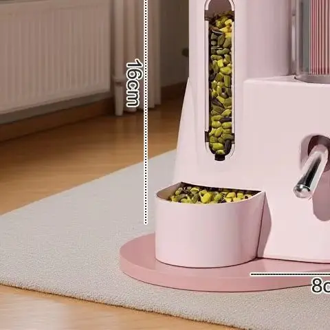 Alimentador automático a prueba de fugas de gran capacidad 2 en 1, alimentador y bebedero para hámster, dispensador de agua y alimentos, suministros de alimentación de alimentos a prueba de fugas