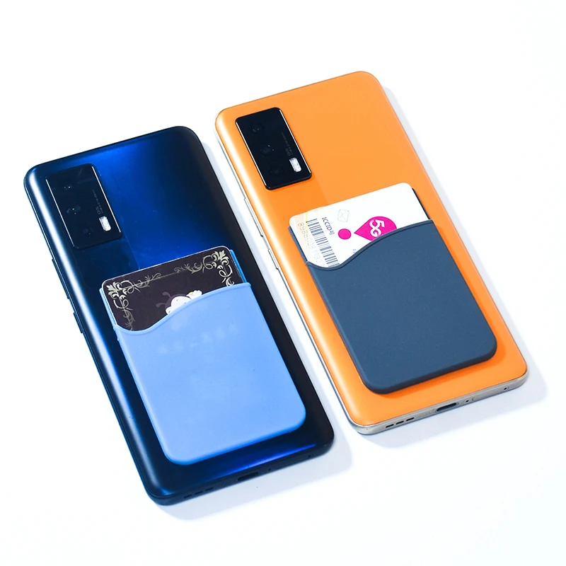 Silicone Card Holder For Mobile Phone Card With Back Sticker For Mobile Phone Holder For Easy Cleaning And Installation