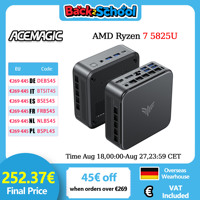 ACEMAGIC E3B MINI PC AMD Ryzen 7 5825U 16/32GB RAM 512GB/1TB SSD Windows 11 Pro MINI Computer Wifi6 BT5.2 4K Triple Display