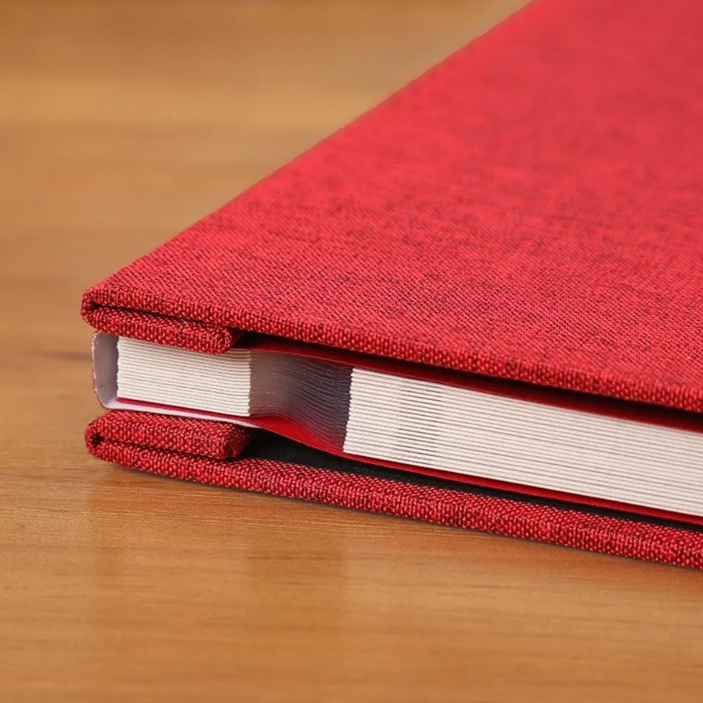 

Linen Cover Self Adhesive Photo Album Large Capacity 20 Sheets DIY Photo Book with Window Square Scrapbook Family Photos