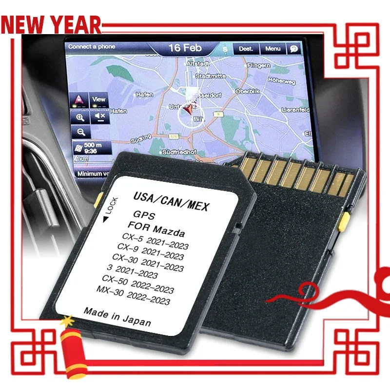 

North America Car Genuine Navigation for Mazda 3 CX-5 CX-9 CX-30 MX-30 CX-50 2023 USA CAN MEX Maps Sat Nav SD Card