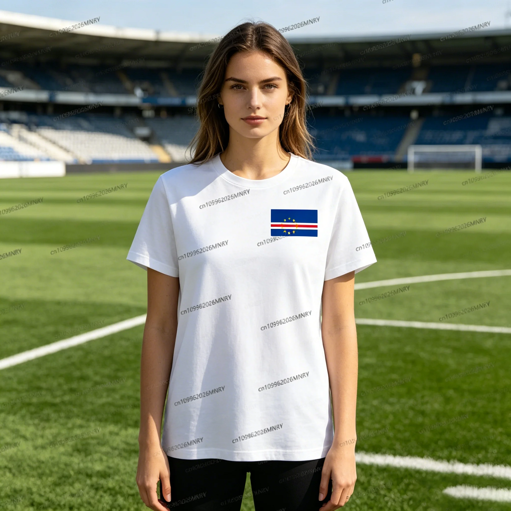 2026 Cape Verde Vozinha Tshirt Fan Jersey Cheer up! Summer  Woman Cotton Tshirt Football Jersey Kit Men Jersey Women Tshirt