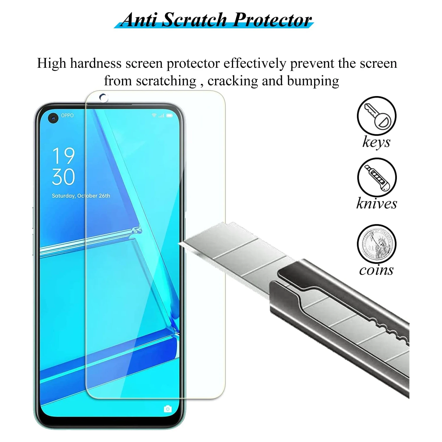 2/4Pcs Tempered Glass For OPPO A96 Screen Protector Glass Film