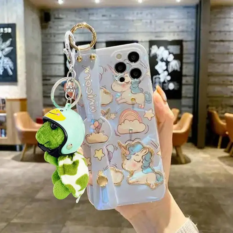 Kawaii Sea Turtle Keychain Wearing Hat Cute Animal Plush Key Chain Adorable Mobile Phone Wallet Car Bag Pendant Children Gift