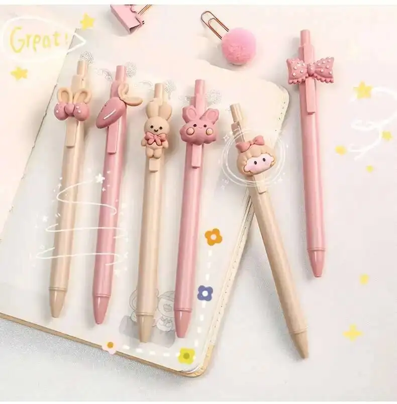 1-teiliger Lytwtw's süßer Gelstift, kreativer Hase, Schleife, Presse, Büro, Geschenk, Schulbedarf, Schreibwaren, Kawaii, lustige Stifte – Detail 15