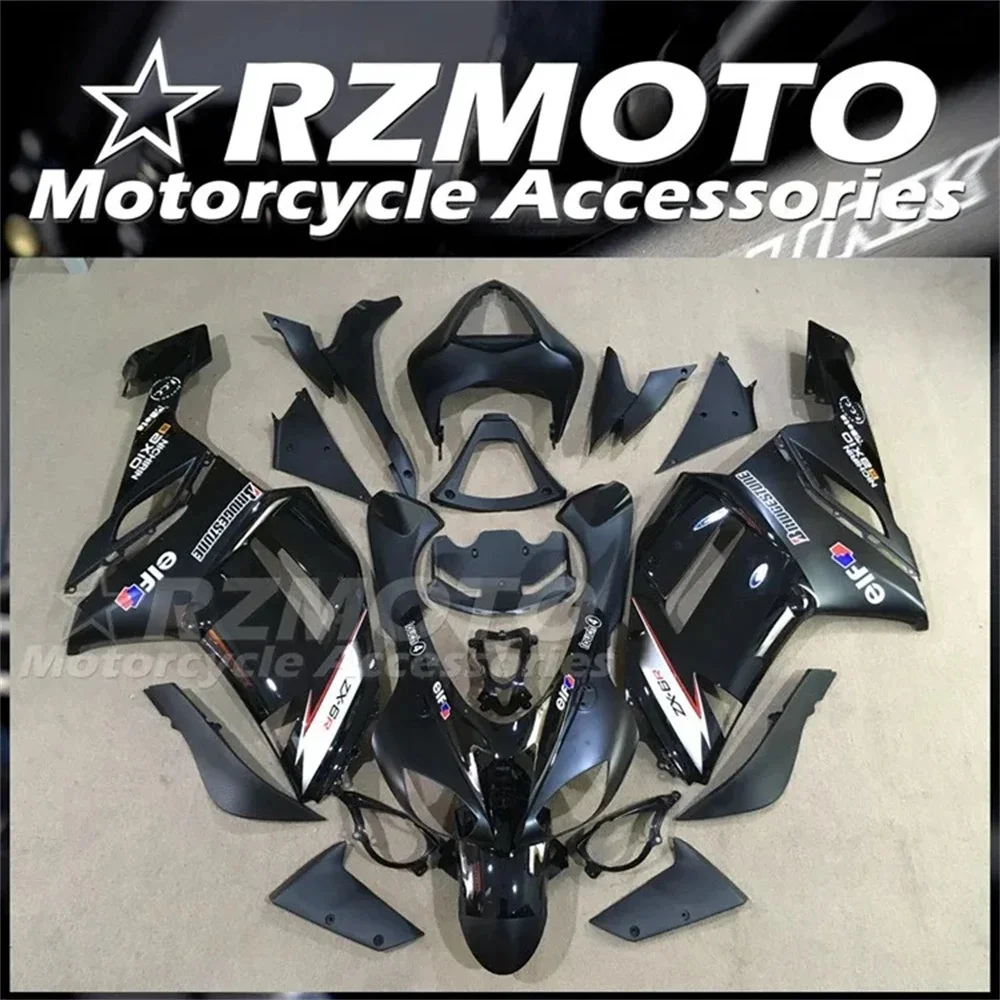 

4 подарка, новинка, полный комплект обтекателей из АБС-пластика, подходит для KAWASAKI ZX-6R ZX6R 636 2007 2008 07 08, кузов черного цвета на заказ