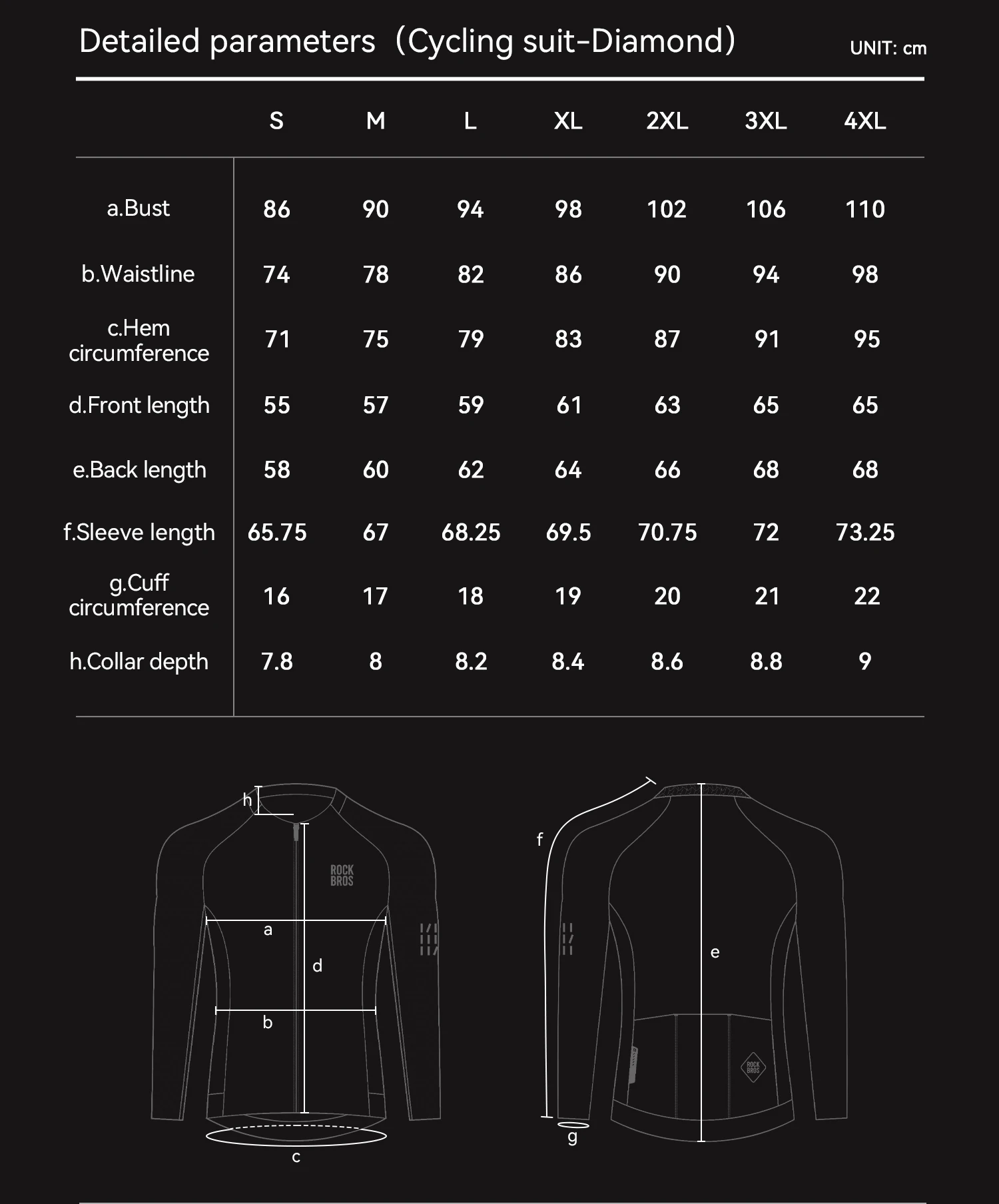 ROCKBROS Winter-Radtrikot für Herren, hochelastisches Diamant-Thermo-Fleece-Fahrradjacke, rutschfest, bequeme Fahrradbekleidung – Detail 19