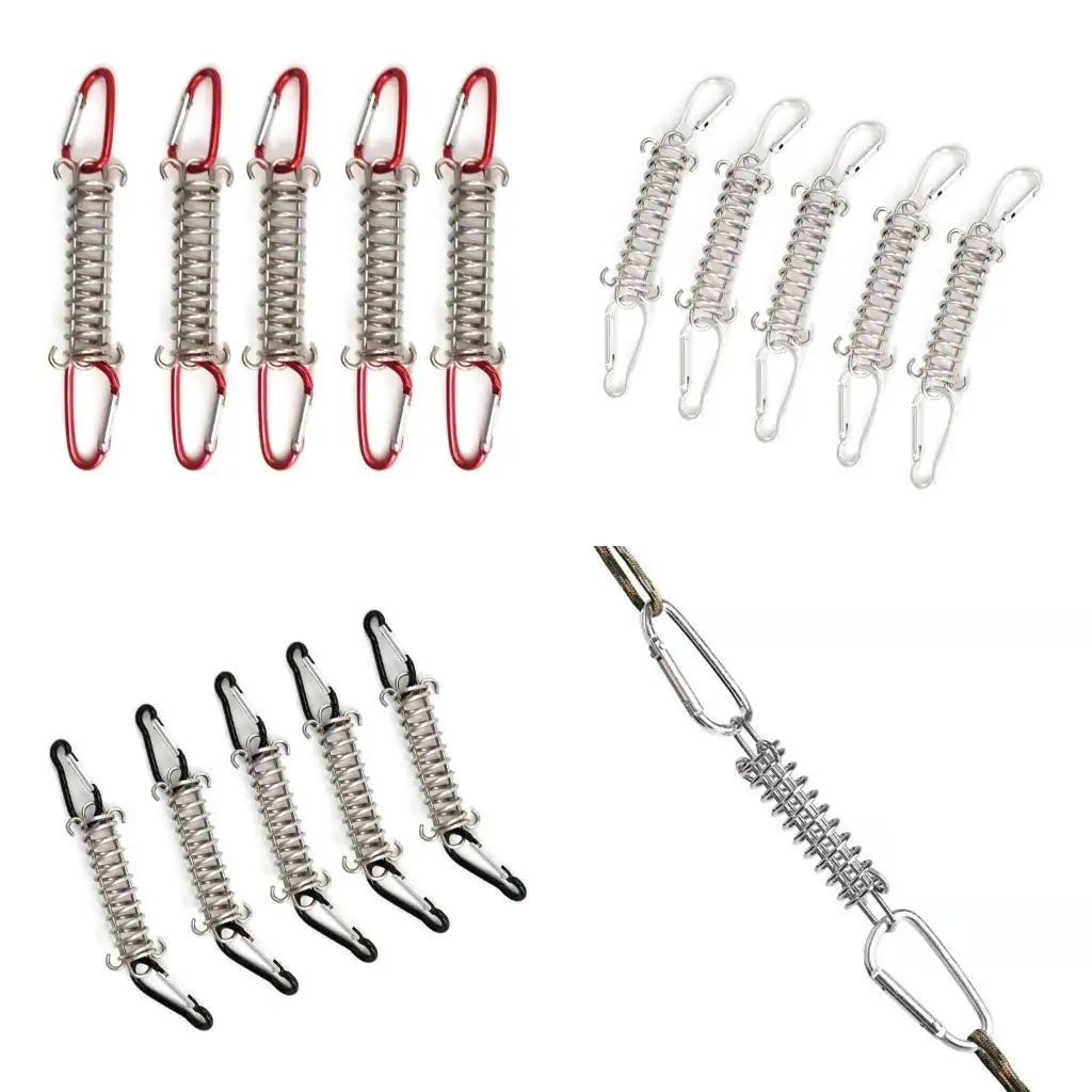 

R6FE 5lots Portables Spring Buckles Canopies Tension Adjuster Outdoor Activity Accessory for Outdoor Enthusiast