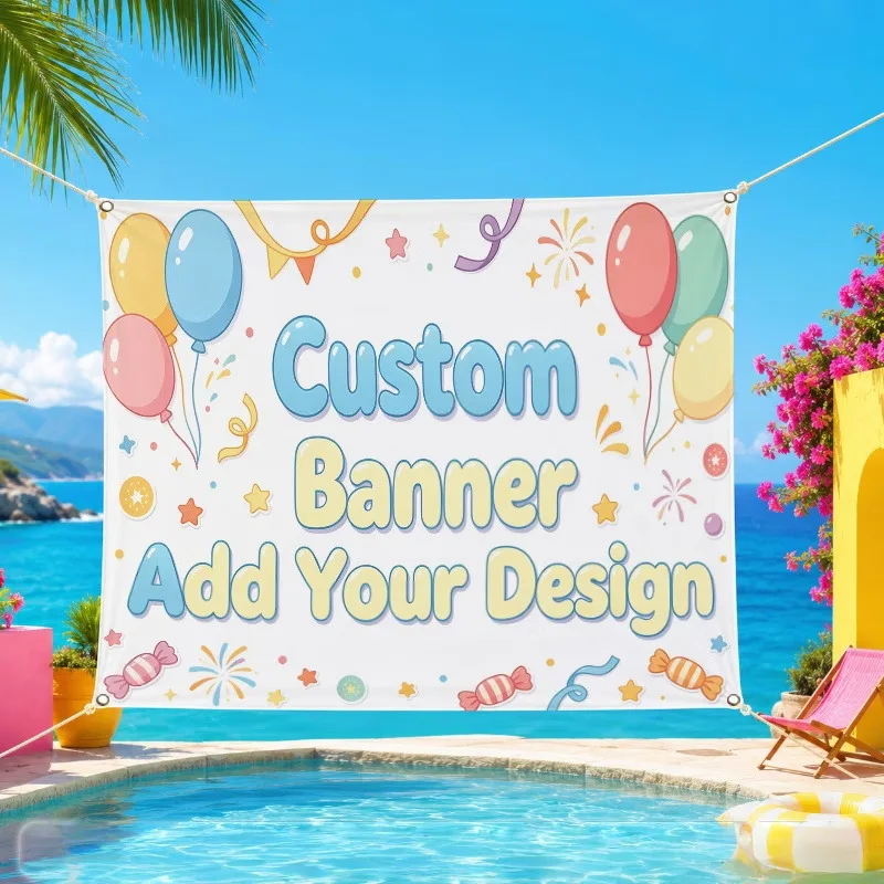 Custom Banner Flags Suitable For Physical Activities Auto Repair Shop Memorial Photo Party Club Commercial Advertising Promotion
