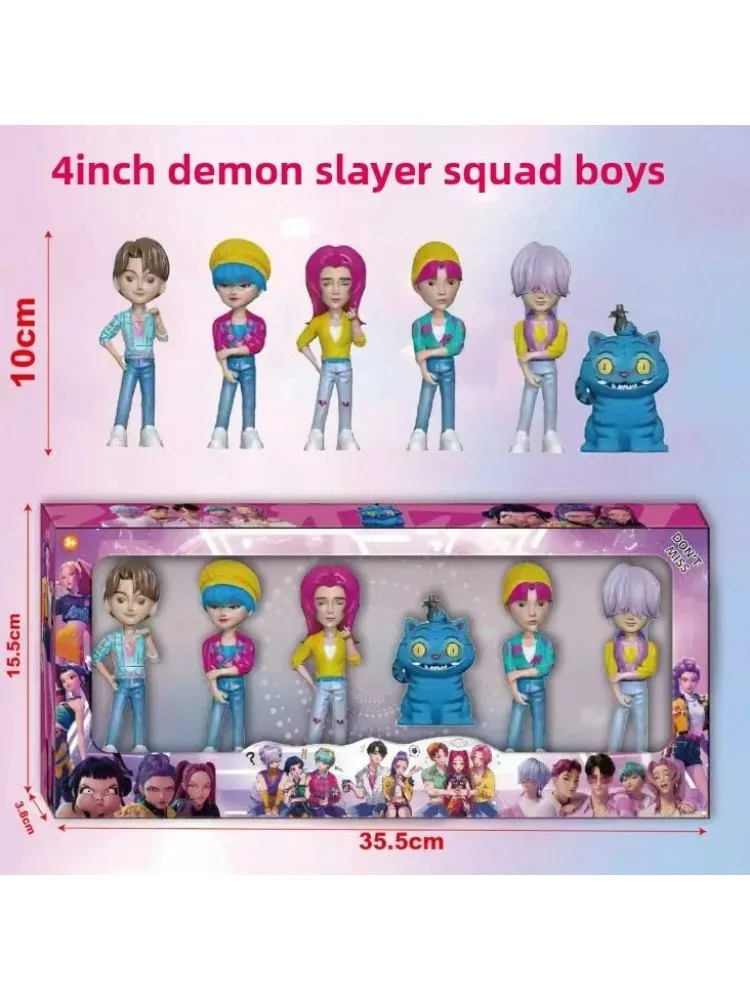 2026NEW นักล่าปีศาจ รูมิ โซอี้ มิระ อนิเมะ โพลีไวนิลคลอไรด์ ของสะสมตัวละคร ของตกแต่งโต๊ะทำงาน ของขวัญปีใหม่สำหรับเด็ก