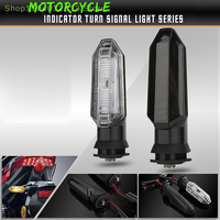 2Pcs Mini LED Motorcycle Turn Signal Lights Amber Flashing Light 8mm Blinker Lamp 12V Moto Indicator Accessories for Motorbike