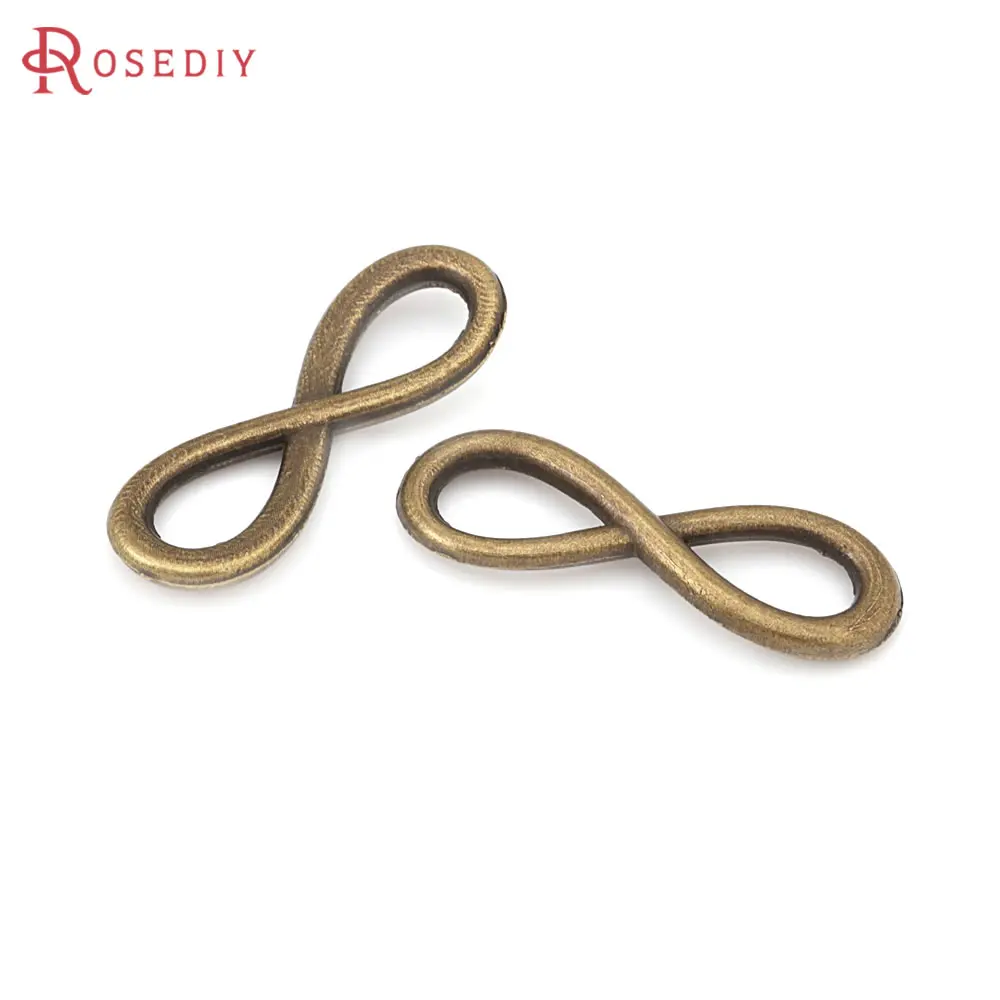 30PCS Antique Bronze Antique Silver Zinc Alloy Infinity Symbol Diy Jewelry Making Bracelets Necklace Earrings Accessories