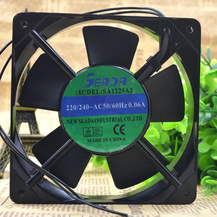 Taiwan SEADA 220V SA1225A2 AC 12025 12CM cooling fan, solid crystal machine fan 120*120*25MM